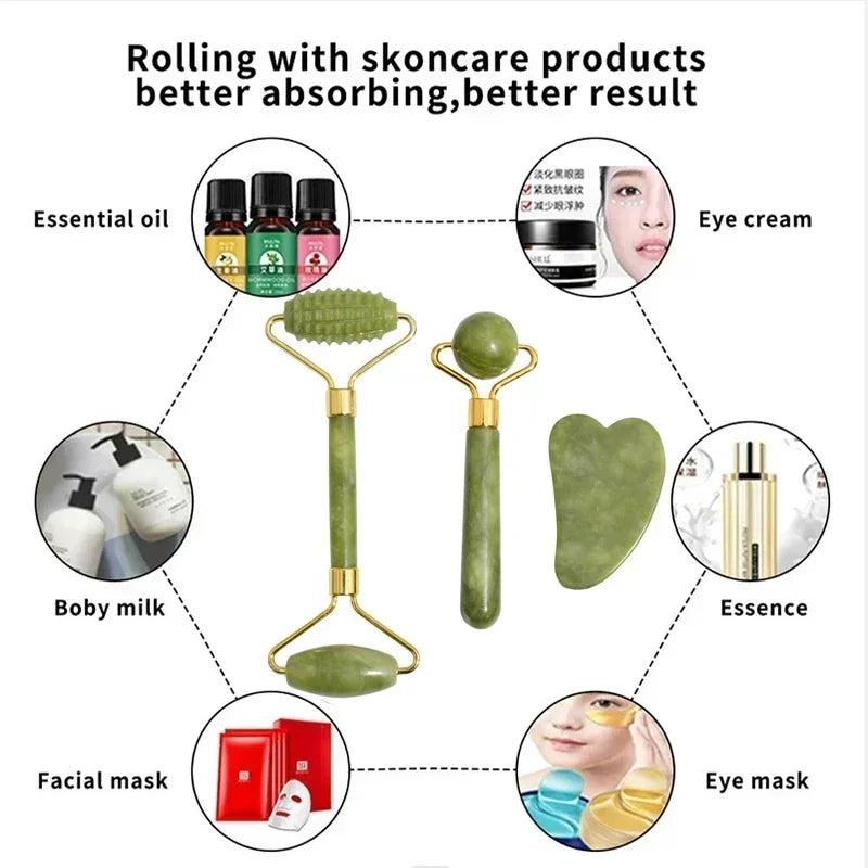 Emerald Touch: Natural Jade Roller
